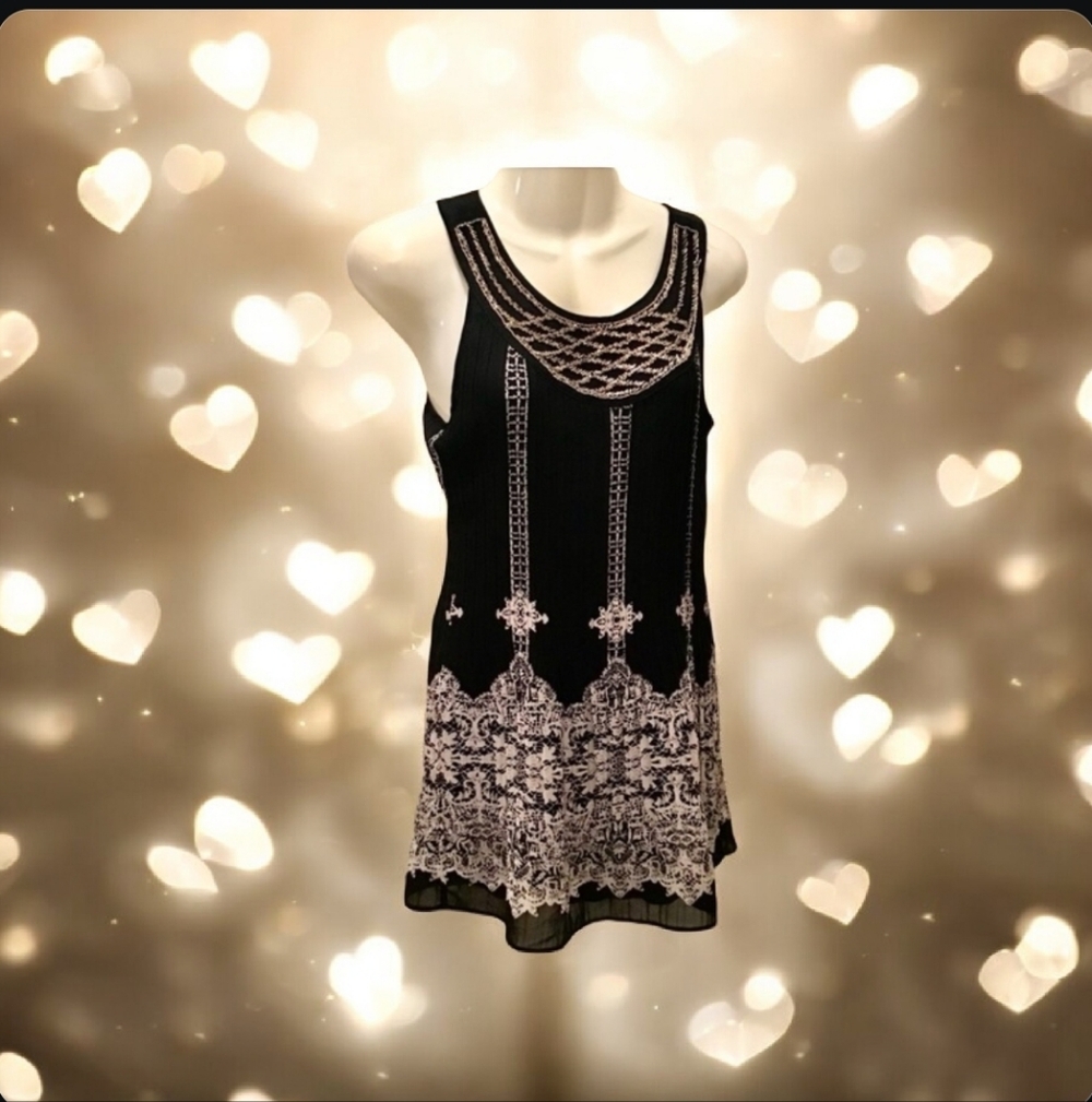 Alfani petite sleeveless top with silver beading (2) great for formal ev…